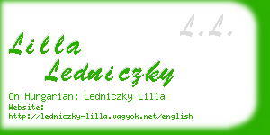 lilla ledniczky business card